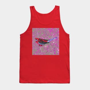 Marbled Bird Collage - Crimson Rosella #2 Tank Top